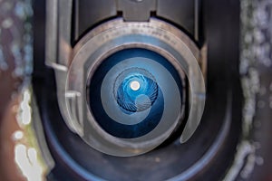 Looking through a howitzer barrel