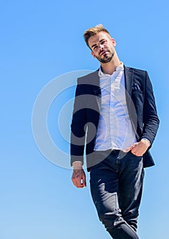 Looking impeccable. Ready to work. Male fashion. Formal style. Confident handsome businessman. Handsome man fashion