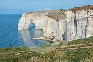Looking through the Manneporte at Etretat