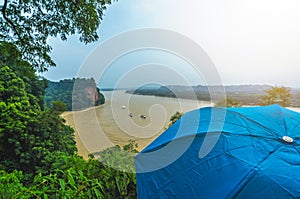 Looking at Min and Dadu River in Leshan