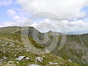 Looking from Nethermost Pike to Striding Edge, Lake District