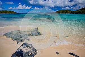 Looking north from Hawksnest beach on St John photo