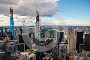 Looking North from the top of midtown Manhattan (NYC, USA