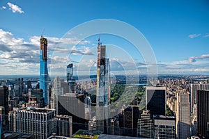 Looking North from the top of midtown Manhattan (NYC, USA