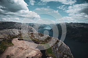 Looking out over the Lysefjord