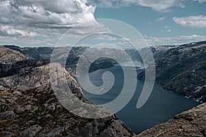 Looking out over the Lysefjord