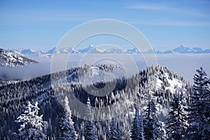 Whitefish White Christmas view on a Bluebird Day photo