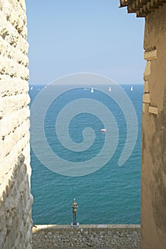 Looking out of the Picasso Museum, Antibes, France