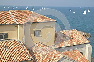 Looking out of the Picasso Museum, Antibes, France photo