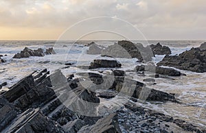 Looking out at rocky outcrops