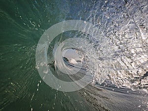 Looking out the shorebreak wave