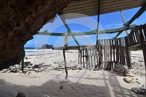 Looking Out on to Andicuri Beach from the Leanto Shelter