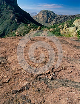 Looking out to the Chisos Basin from the Lost Mine Trail, Big Bend National Park, Texas