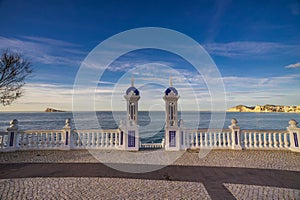 View out to sea from the Balcon de Mediterraneo, Benidorm, Spain photo