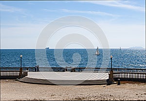 Looking out to sea over the Terrazza Mascagni