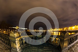 Looking out towards the Charles Bridge - Prague, CZ