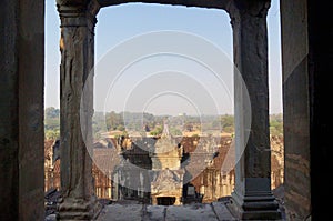 View from a window at the Angkor Wat temple