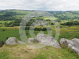 Looking over Baslow Edge in the Peak District