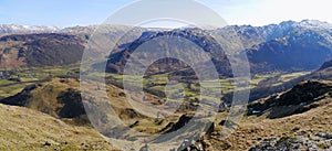 Looking over the borrowdale valley