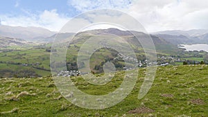 Looking over eastern Keswick, Lake District