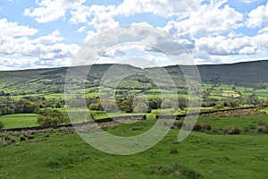 Looking over fields to Mam Tor