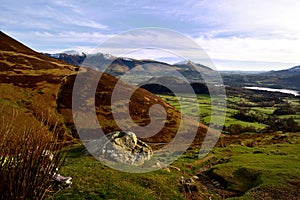 Looking over Keswick from Causey Pike