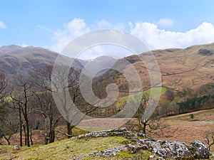 Looking over Seathwaite way to Great End, Lake District