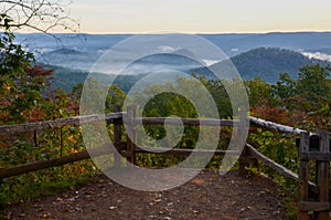 Looking over the valley from atop Morrow Mountain state park