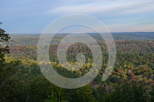 Looking over the valley from atop Morrow Mountain state park