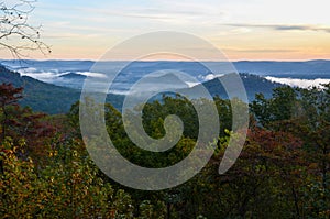 Looking over the valley from atop Morrow Mountain state park