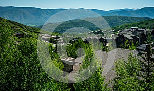 Looking over the Valley at Snowmass Colorado with Condos and houses all across the valley