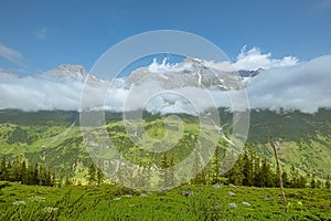 Looking over the valley to the Hoher Tenn