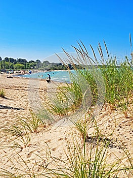 Looking South Down The Beach At Kincardine, Ontario, Canada