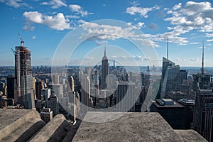 Looking South from the top of Manhattans midtown (NYC, USA