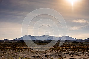 Looking South Toward the Chisos Mountains In Big Bend