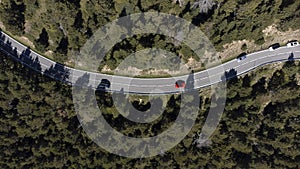 Looking straight down on a mountain in the Pyrenees