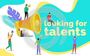 Looking for talents illustration concept