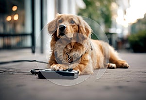 looking th side dog phone