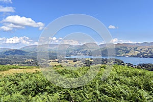 Looking to Ambleside from Latterbarrow summit ridge