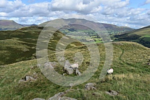 Looking to Blencathra from unnamed mountain