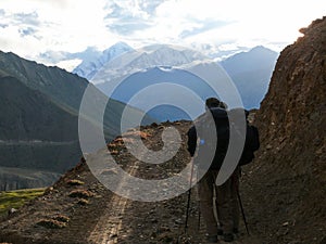 Looking to Dhaulagiri from Muktinath valley, Nepal