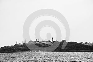 Looking to the part of the Istanbul city