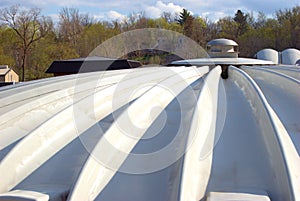 Looking at the top of a structure at the Yorkville-Bristol Sanitary District