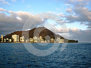 Looking toward Diamondhead near Waikiki Beach