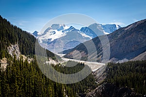 Looking towards Columbia Glacier - Icefield Parkway, Canada