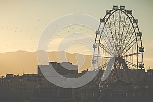 Looking towards the Ferris Wheel Called