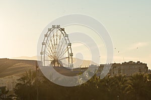 Looking towards the Ferris Wheel Called