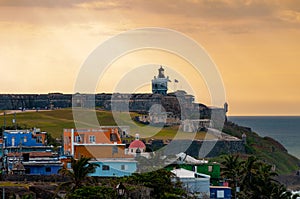 Looking towards Fort San Felipe Del Morro in San Juan, Puerto Rico