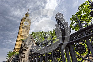 Looking up at Big Ben from Bridge Street