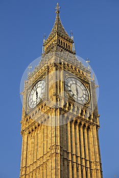 Looking up at Big Ben Clock Tower